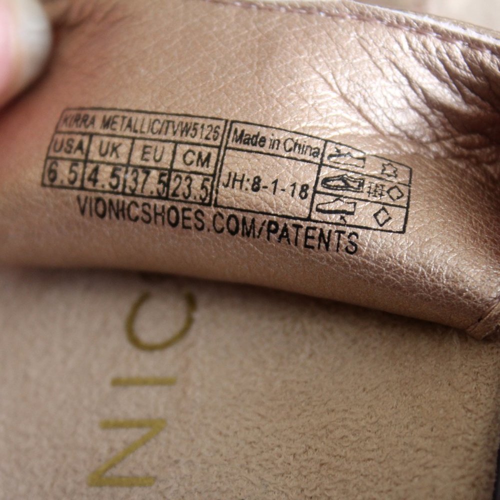 Vionic Kirra Metallic Rose Gold Sandals sz 6.5 New - Picture 4 of 6